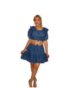 Denim Daydream Ruffle Dress