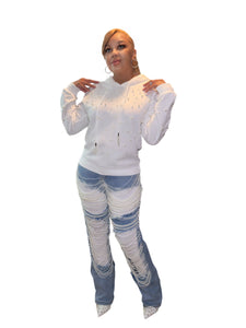 The Love of Pearls Hoodie(White)