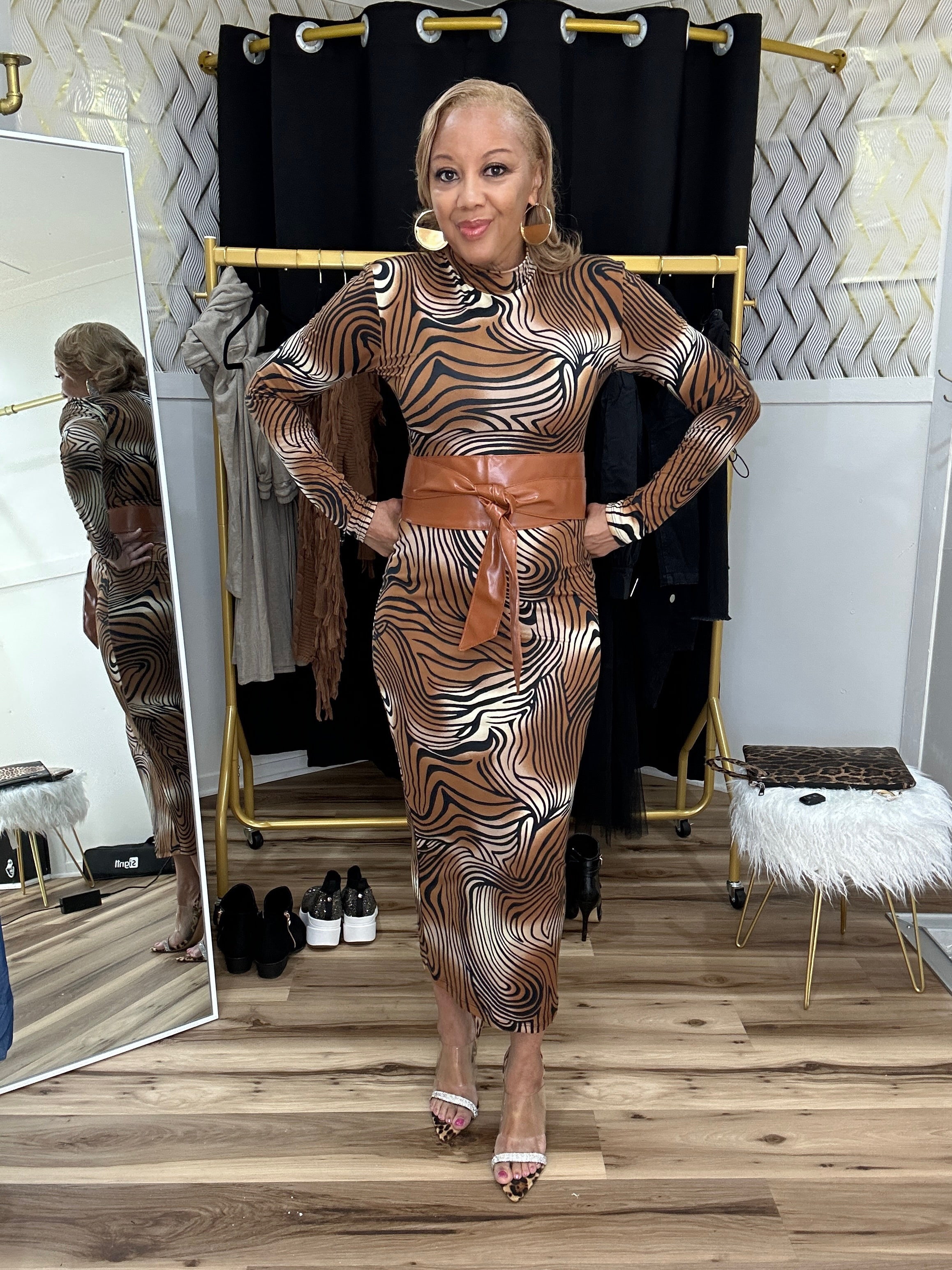 Carmel Wrap Faux Leather Belt