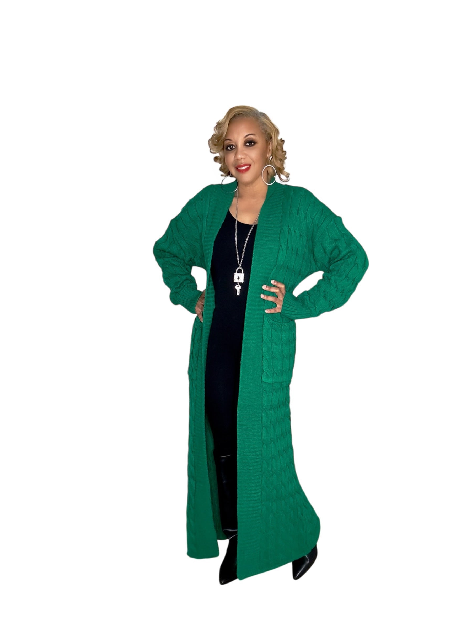 Carefree Cardigan Sweater(Green)