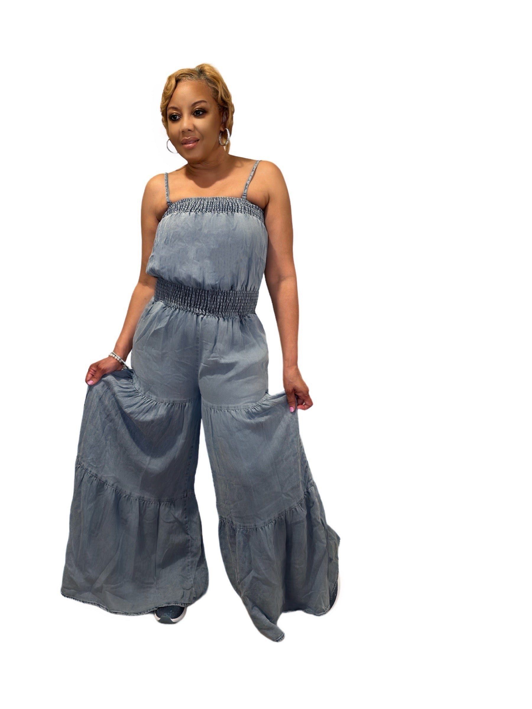 Jaw Dropping Denim Jumpsuit