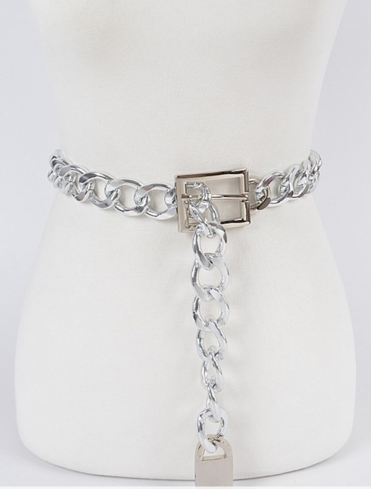 Chunky Chain Belt(Silver)