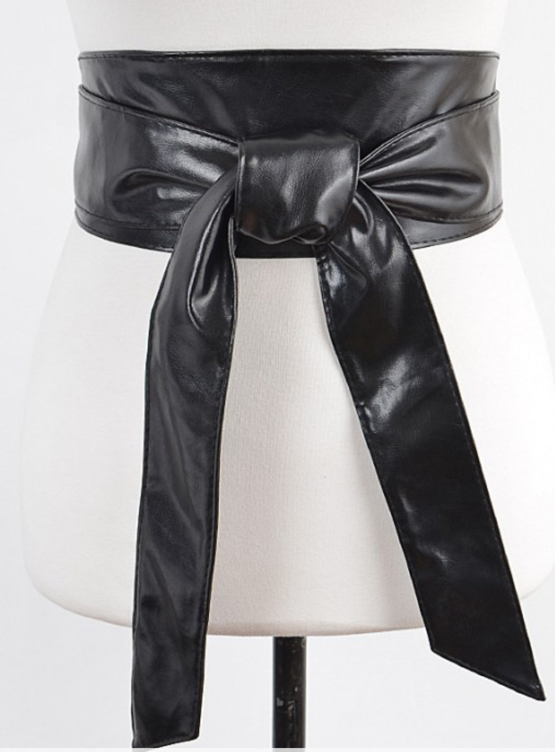 Black Wrap Faux Leather Belt