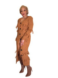 Just Crushing Sweater Dress/Duster(Mocha)