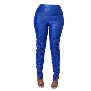 Royal Blue You Faux Leather Pant