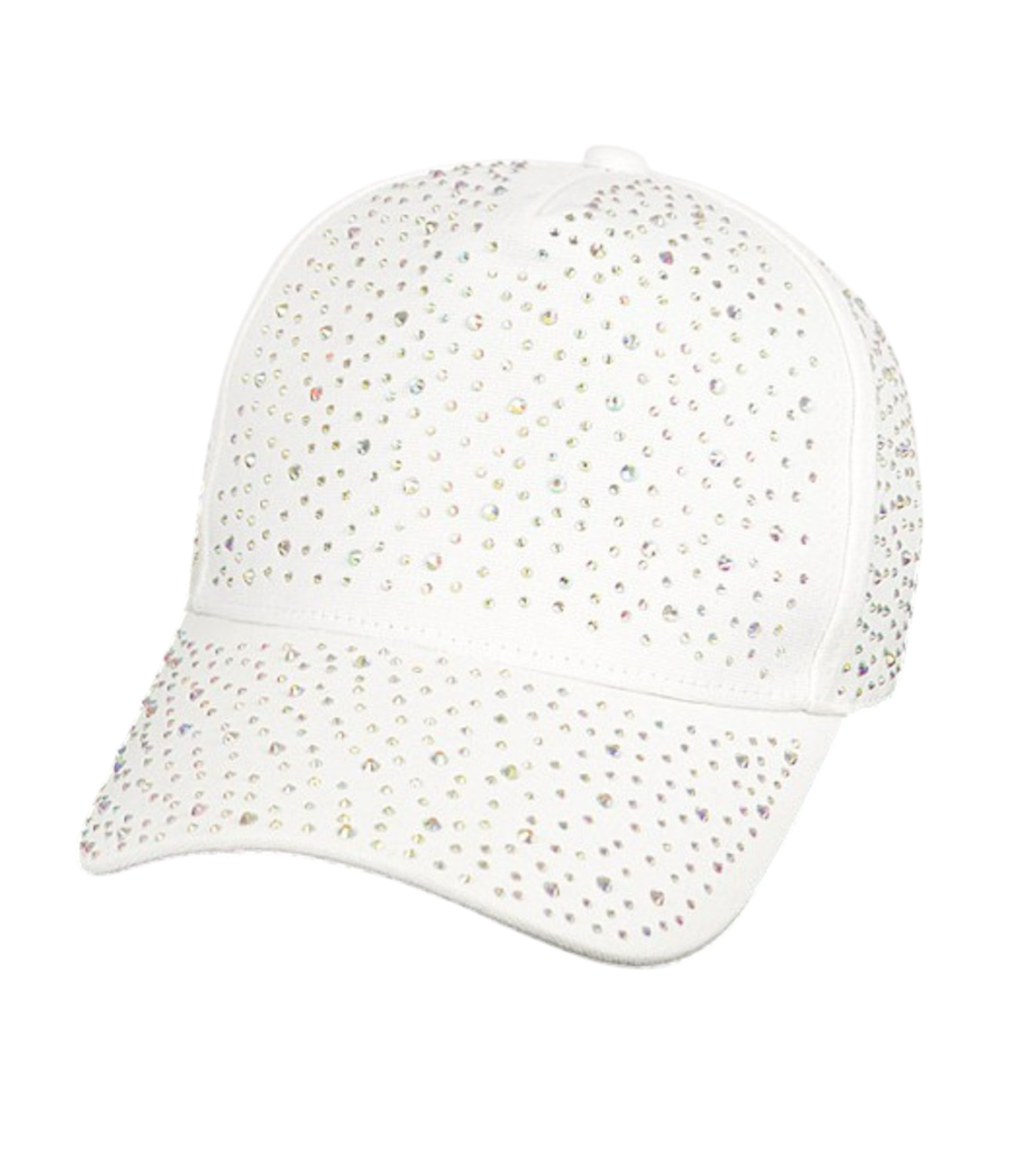 Rhinestone Runway Baseball Cap(White)