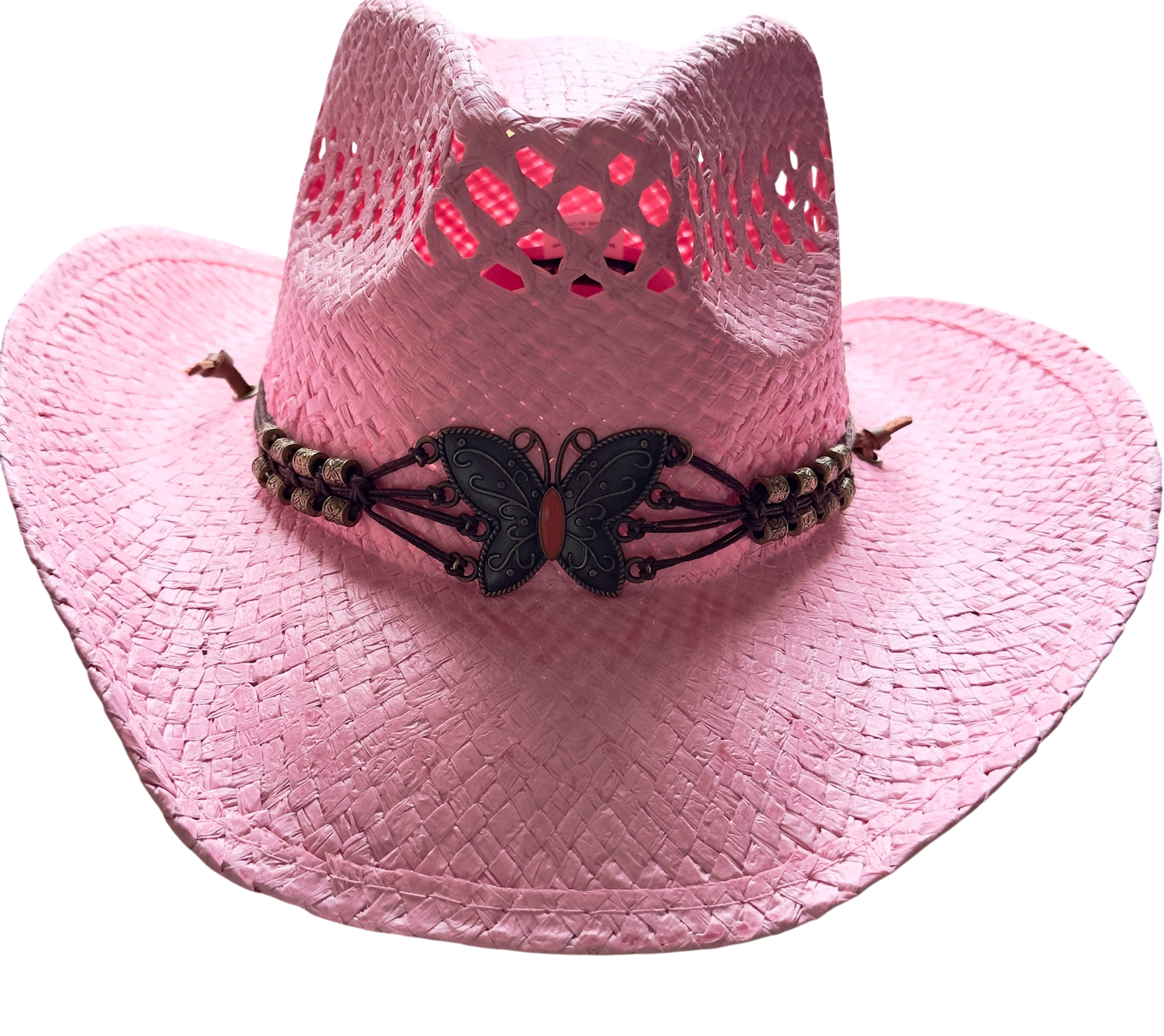Pink Butterfly Cowgirl Hat