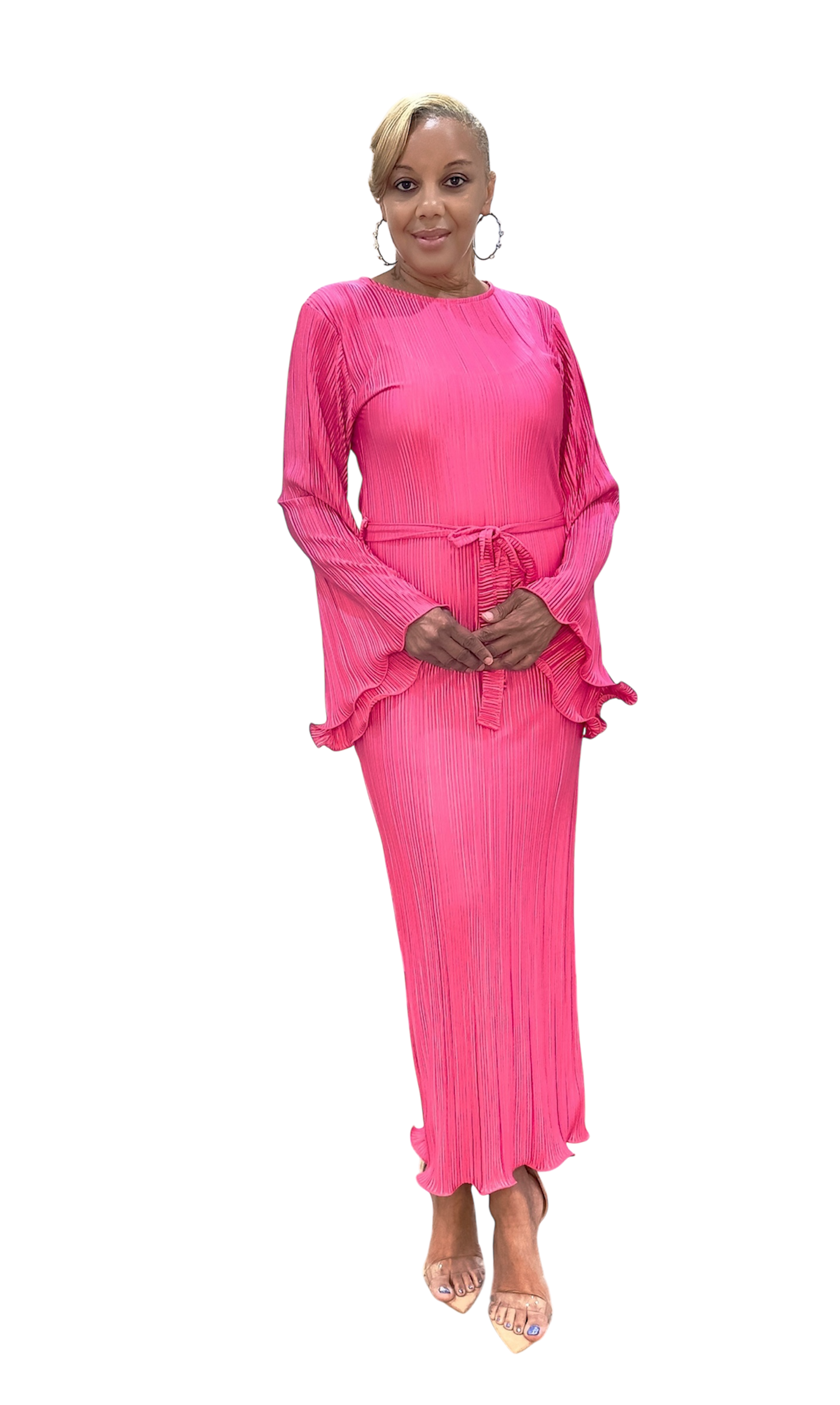 Pleats Of Passion Pink Dress