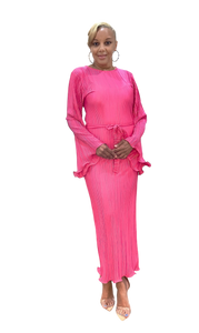 Pleats Of Passion Pink Dress