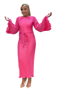 Pleats Of Passion Pink Dress