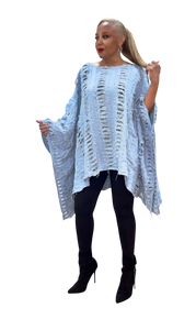 In Distress Denim Tunic Top