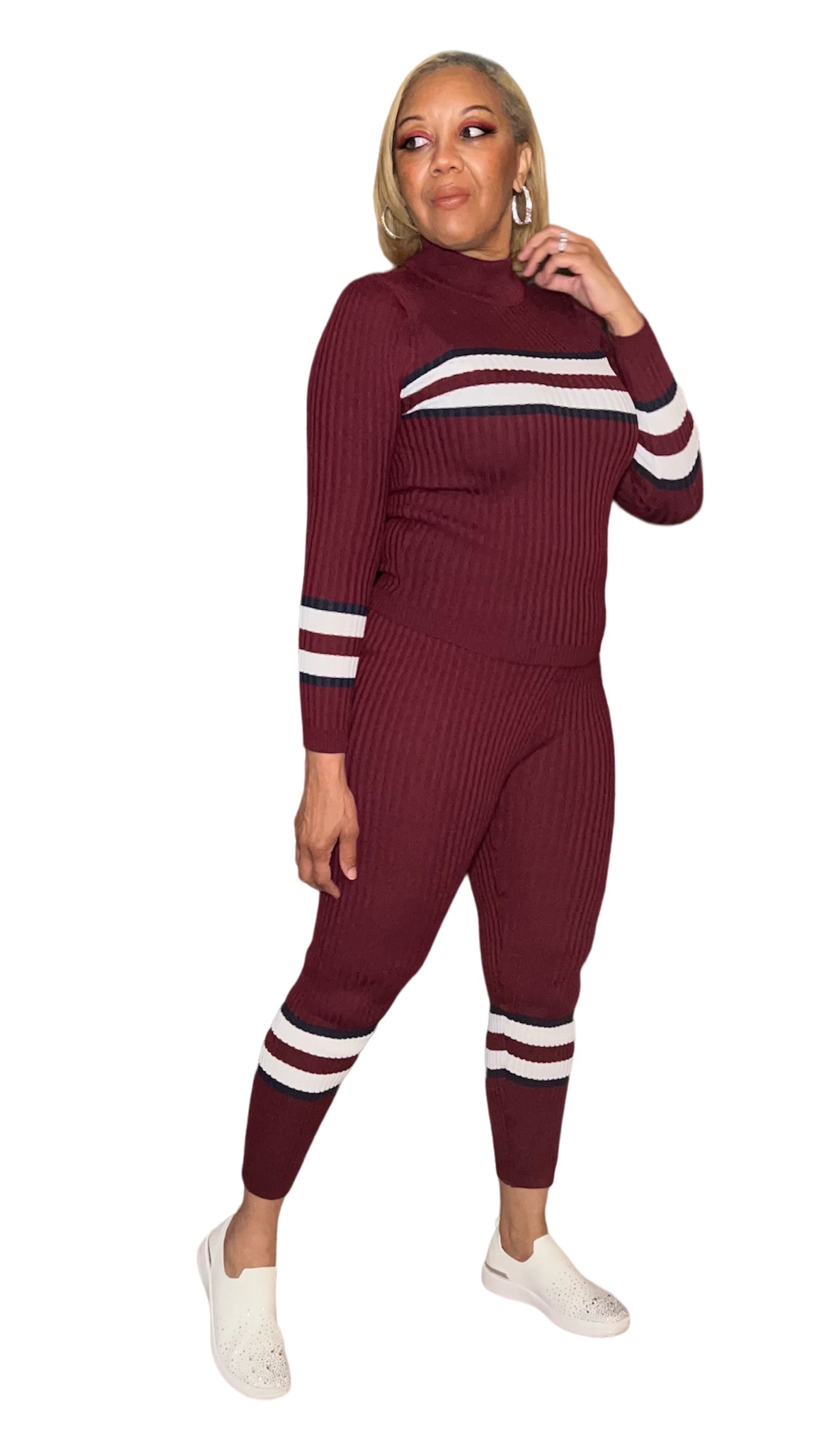 Weather Girl Set (Burgundy)