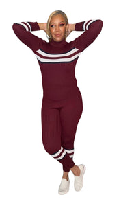 Weather Girl Set (Burgundy)